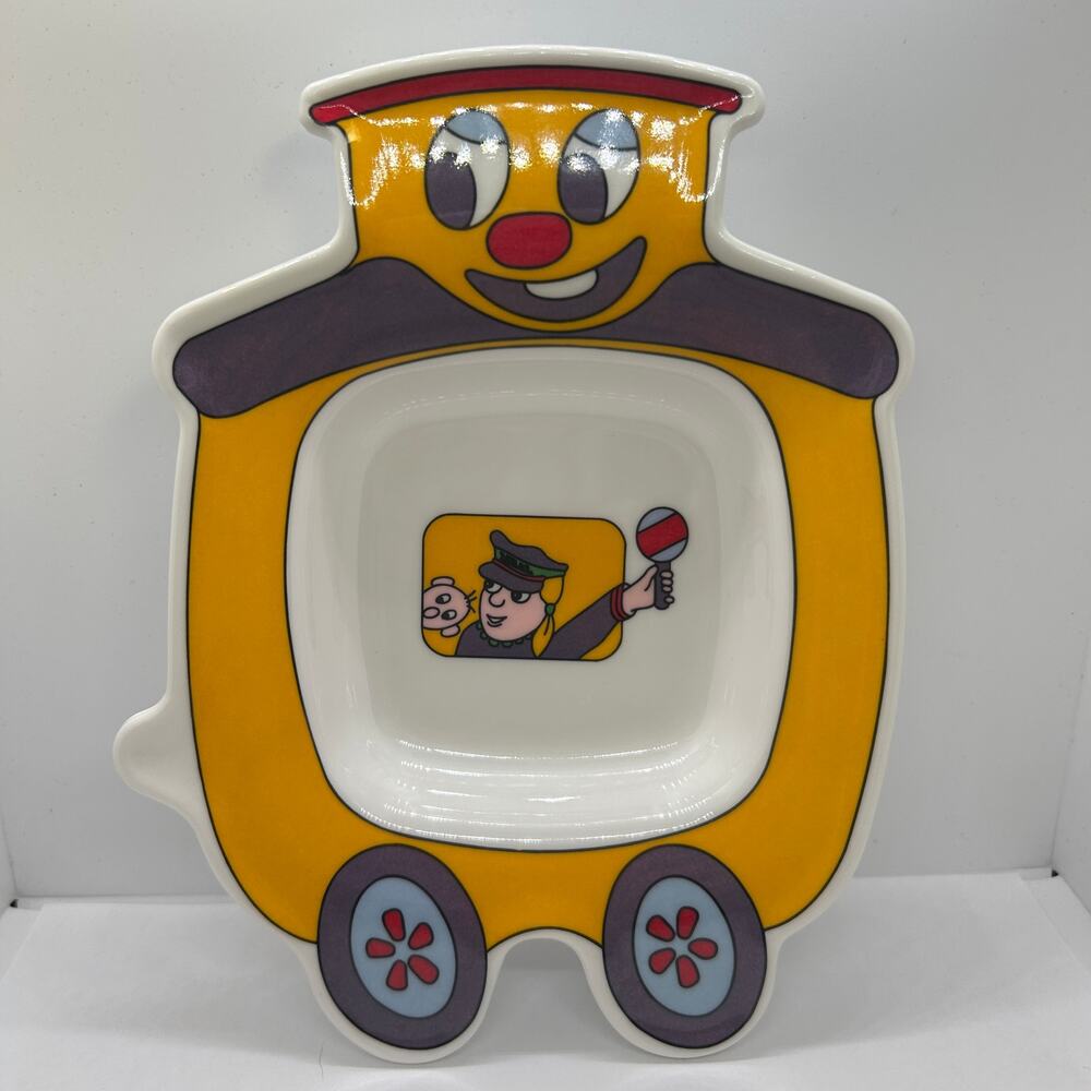 Vintage 1994 Oneida Meal Time Railroad Toddler Replacement Melamine Bowl 5.5x7"